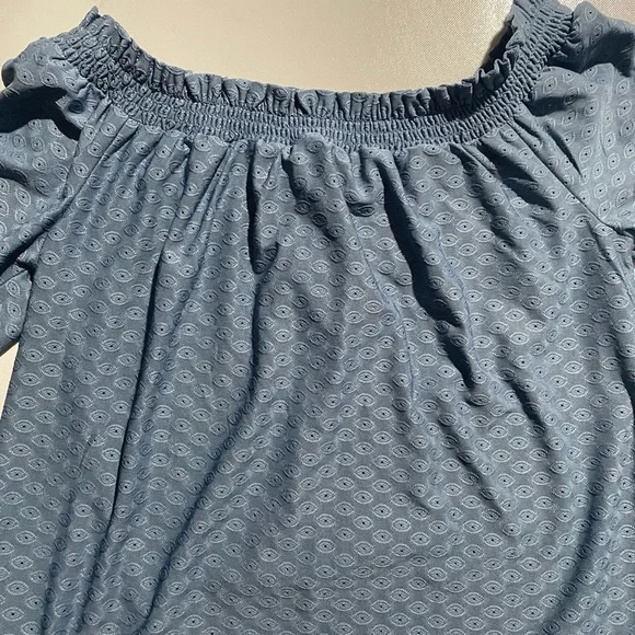 NEW Size M MICHAEL Michael Kors Shoulder Top Polyester Elastane Chambray $88 - Picture 10 of 10
